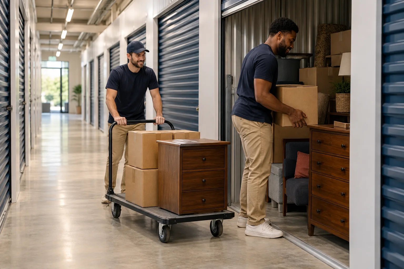 Access and sorting details for a storage unit cleanouts project